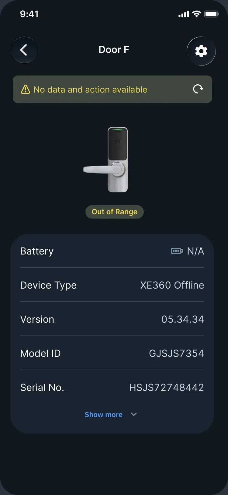 An out-of-range lock explains that it has no data or actions