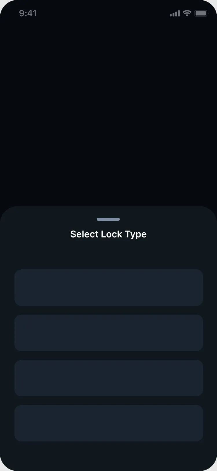 Select the lock type