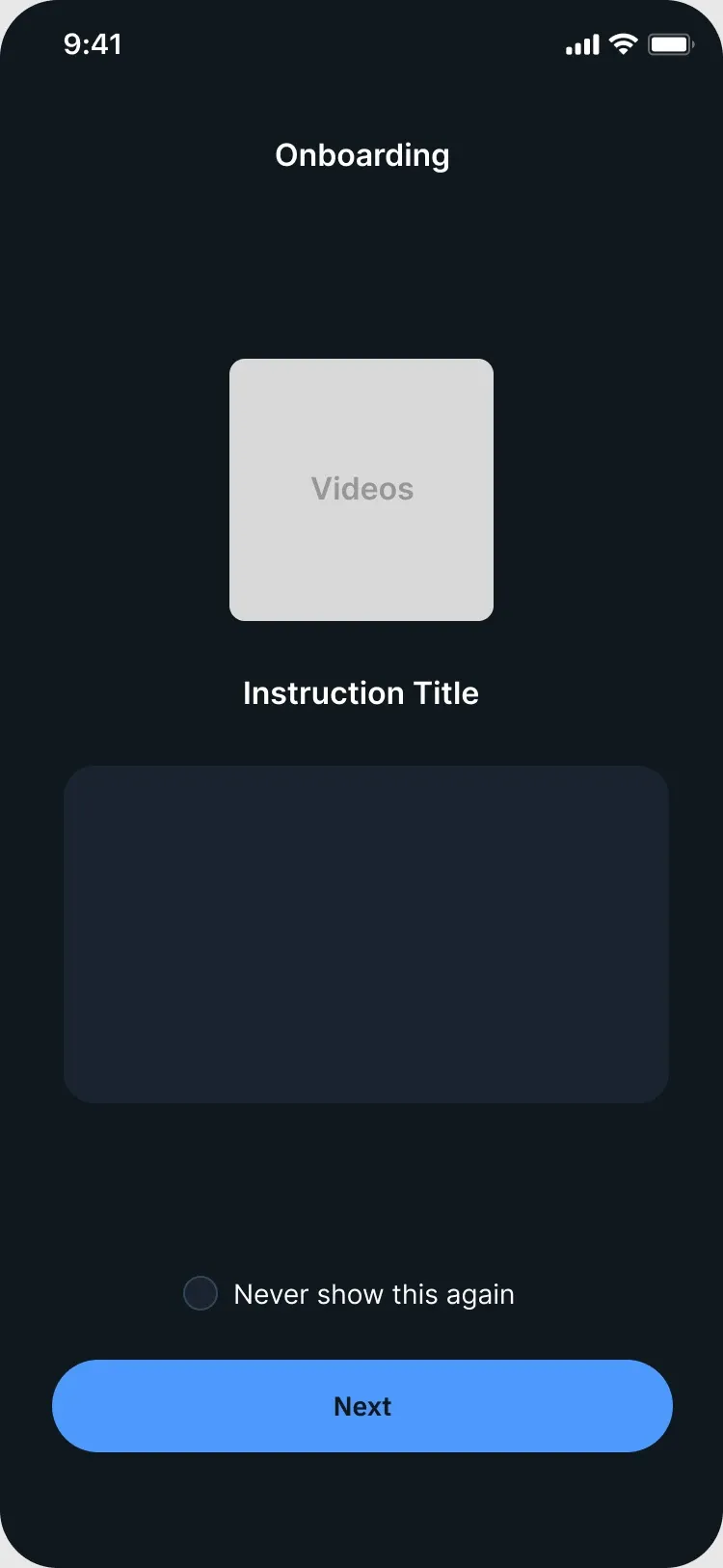 Onboarding (skippable)