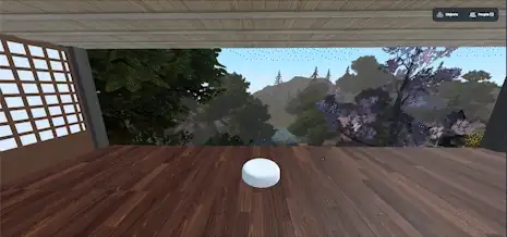 Animation of the library on the mountaintop